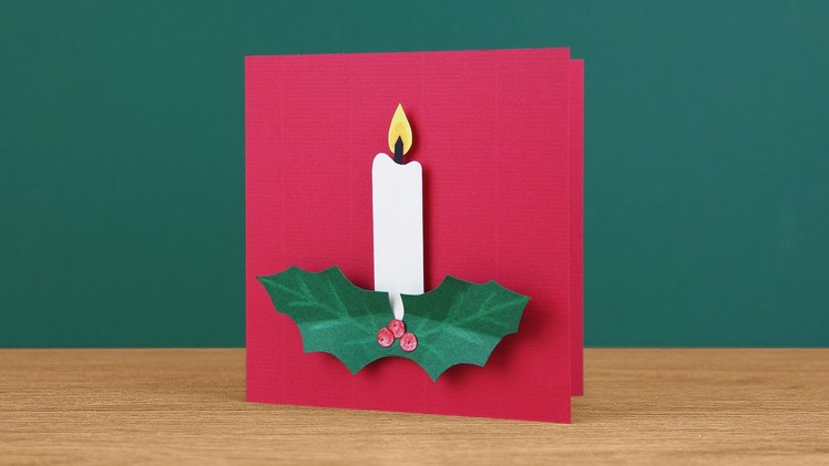 Christmas candle card tutorial