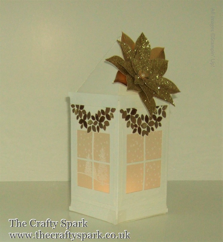 Christmas Lantern in Gold and White Stampin' Up! UK - part 1 of 2