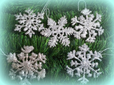 DIY Christmas  Glitter Snowflake Ornament