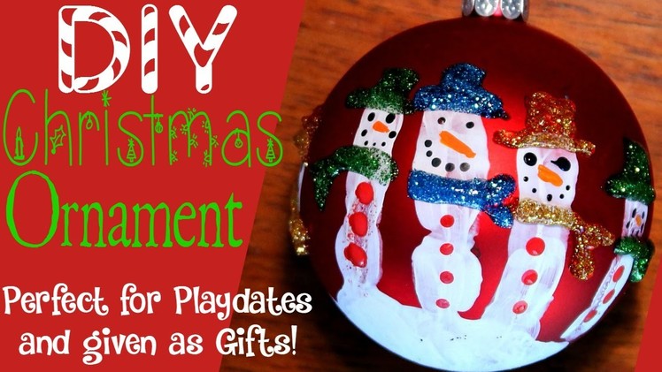 DIY Christmas Ornament - Snowman Handprint