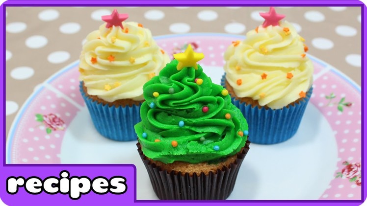 DIY Christmas Treats | Christmas Tree Cupcakes | Learn how to Cook with HooplaKidz Recipes
