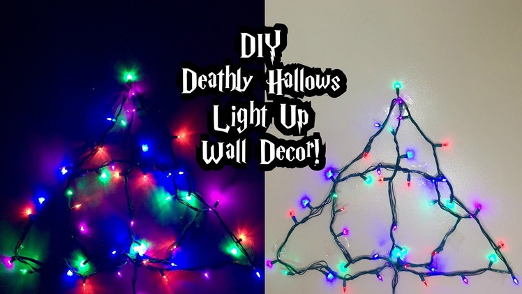 DIY Deathly Hallows light up wall decor