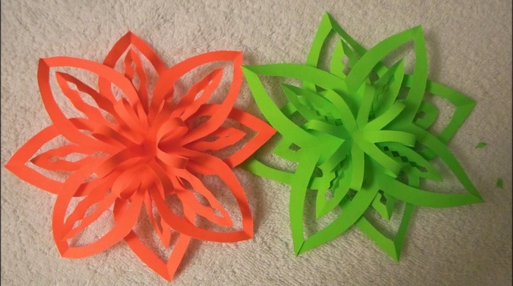 DIY Easy Paper Christmas Ornament . Snowflake  design 2
