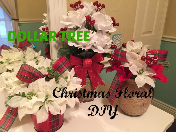 DOLLAR TREE Christmas Floral DIY | PLAID WEEK: Day 5