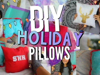 Easy DIY Holiday Pillows to Decorate for Christmas!  | Tumblr Inspired ❀