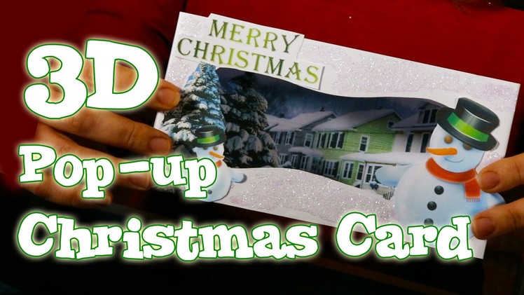 How to make a 3D Pop-up Christmas Card - Snowman Scene