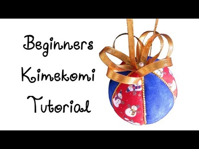 Learn to Make an Easy No Sew Christmas Ornament - Beginners Kimekomi Ornament Tutorial