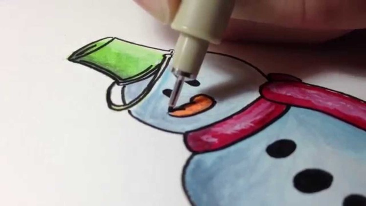 Painting a Snowman - Christmas Card Collection 2014. (Gareth Edwards Art)
