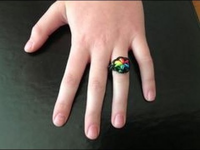 Rainbow loom tutorial!!! - Infinity Ring