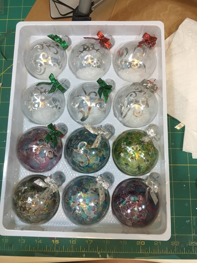 Christmas Ornaments with Metal Tape