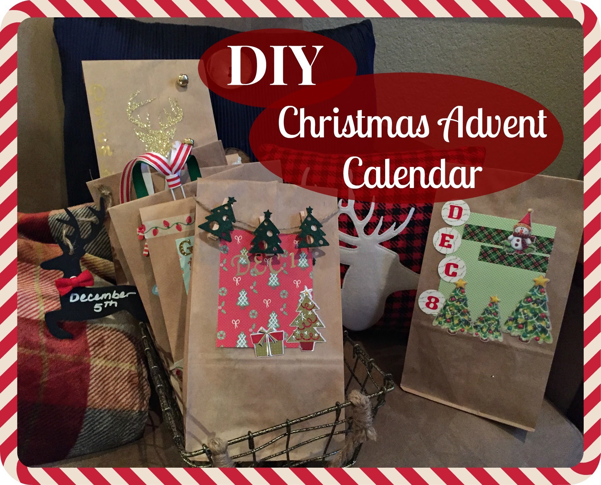 DIY Christmas Advent Calendar DOLLAR TREE TARGET DOLLAR SPOT Days 1 8