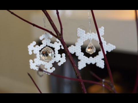 DIY: Ice crystal ornaments by FrkHansen.dk and Søstrene Grene