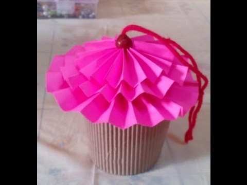How to DIY Cute Paper Cupcake Chocolate Box - Christmas Gifts - Tutorial .
