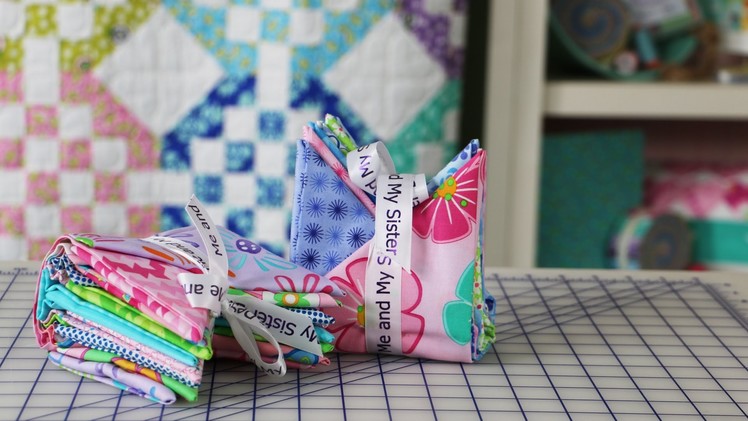 How to Fold Fat Quarters for Sewing Gifts and Sewing Studio Decoration by Me & My Sister Designs