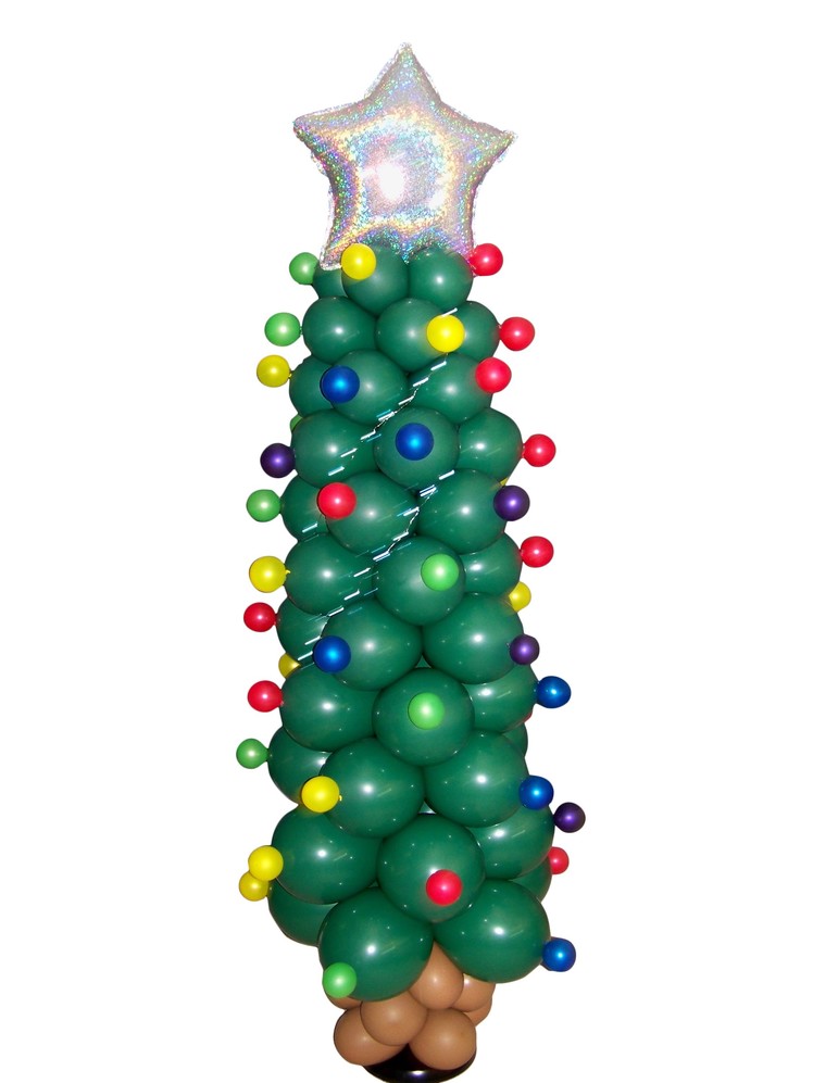 How To Make a Balloon Christmas Tree - DIY balloon project