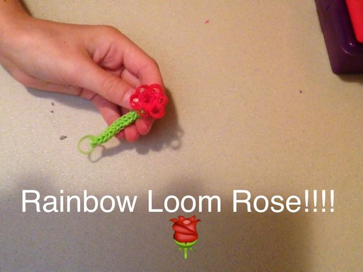 How to make a rainbow loom rose!