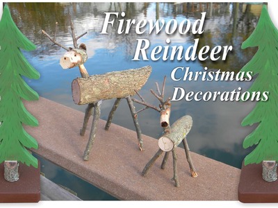 How to make miniature Firewood Reindeer Christmas Decorations Easy DIY