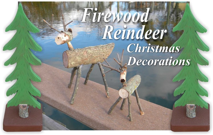 How to make miniature Firewood Reindeer Christmas Decorations Easy DIY
