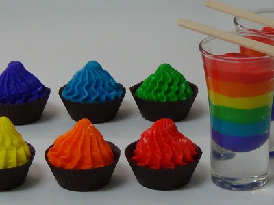 How to make rainbow buttercream frosting shots