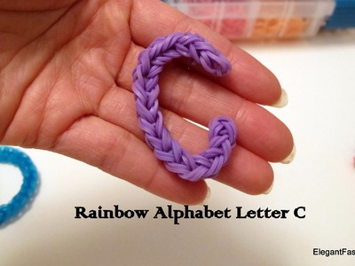 Loom bands designs - Rainbow Loom LETTER "C"