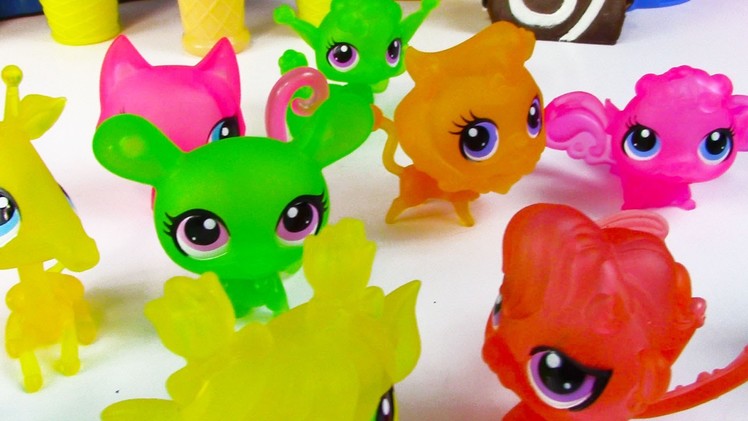 LPS Blind Bags Clear Collection Littlest Pet Shop Toy Review Rainbow Colors Part 2