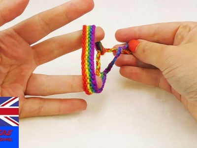 Rainbow Wristband Friendship Bracelet – How to make a colourful gift for your friends – For all ages