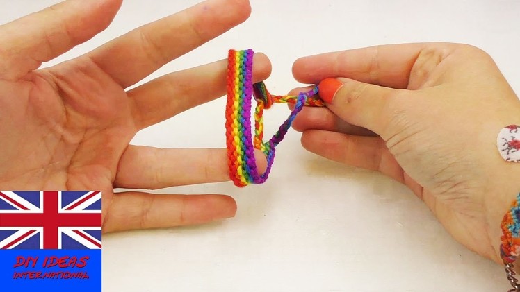 Rainbow Wristband Friendship Bracelet – How to make a colourful gift for your friends – For all ages