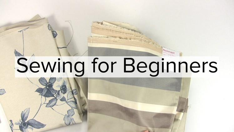 Sewing for Beginners - Basic Sewing Techniques - Part 1