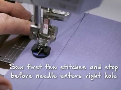 Tutorial on the BERNINA 720, 740 and 770 QE: Sewing buttonholes and sewing on buttons