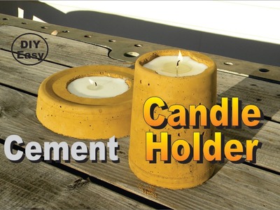 Custom Concrete Candle Holder Easy DIY How to Make Project