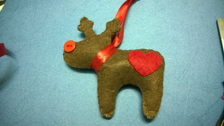 DIY Christmas Ornaments - Reindeer Felt Christmas Craft For Kid