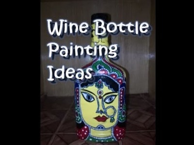 DIY Crafting Ideas On Waste Wine Bottles - Just Paint Them!