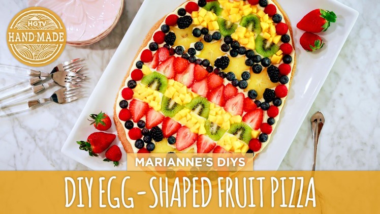 DIY Egg-Shaped Fruit Pizza- HGTV Handmade