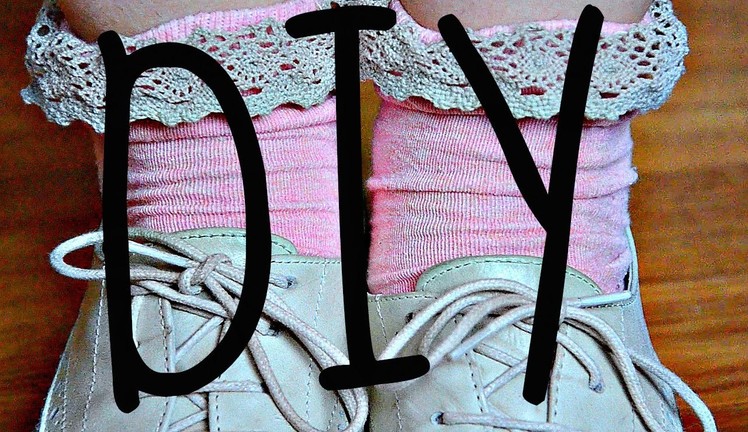DIY Lace Trim Socks || Topshop Inspired