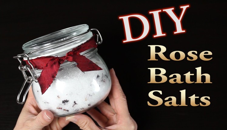 DIY Rose Bath Salts-  Bridesmaid Wedding Gift