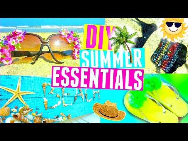DIY Summer Essentials + Room Decor | DIY Bikini, Sunglasses, Flip-flops | Summer 2015