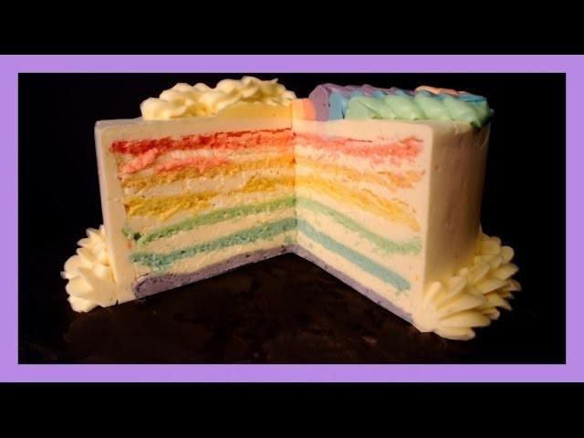How To : Rainbow Cake - Rainbowcake (english version!!!) - von Kuchenfee