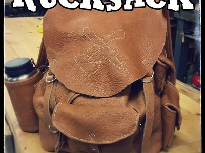 Leatherworking Bison Hide BackPack Part 4: Using a Sewing Awl