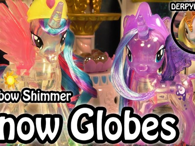 MLP Derpy-io 1: Rainbow Shimmer Princess Celestia & Luna Snow Globe My Little Pony Toy Review