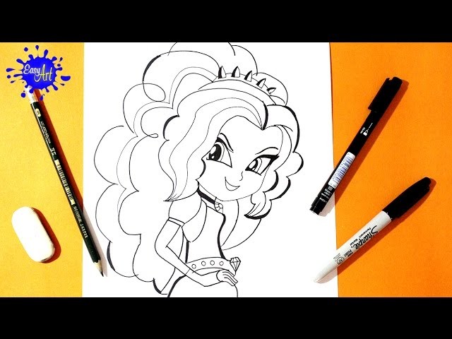 My little pony - Como dibujar Adagio Dazzle - Equestria Girls Rainbow Rocks - Drawing Adagio Dazzle