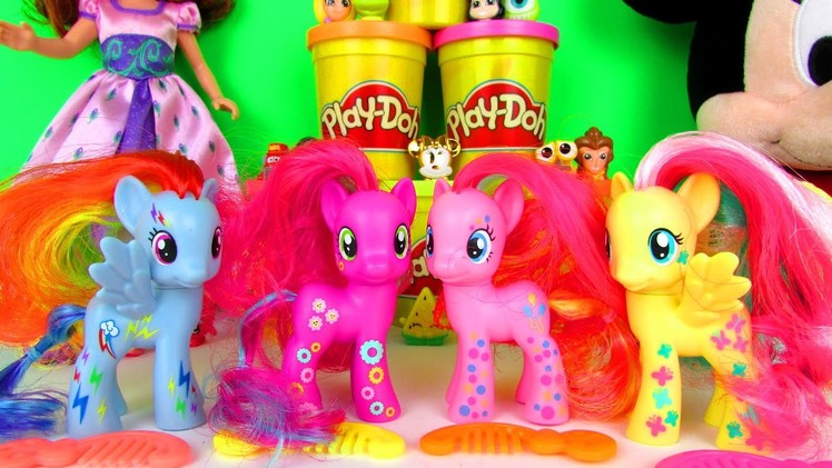 My Little Pony Neon Rainbow Pinkie Pie Rainbow Dash Fluttershy & Cheerilee Ponies Unboxing & Review