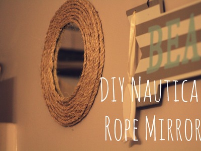 Nautical Rope Mirror frame: DIY rope project easy and inexpensive! Martha Stewart inspired