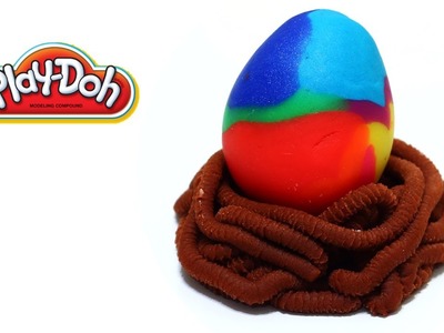 Play-Doh Giant Rainbow Easter Egg Suprise Eggs Dinosaur Egg Dragon Egg Egg Hunt Easy