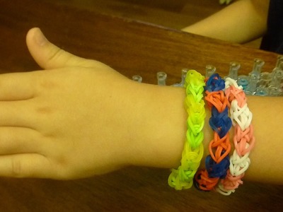 Rainbow Loom: Double Color Double Twist Bracelet Tutorial