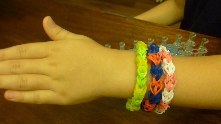 Rainbow Loom: Double Color Double Twist Bracelet Tutorial