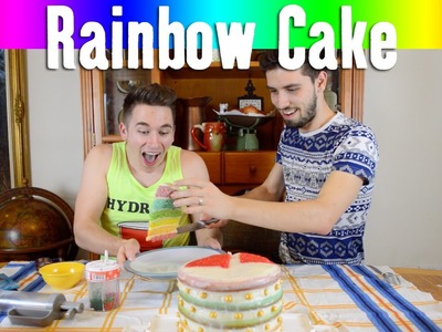 Rainbow Valentine's Day Cake