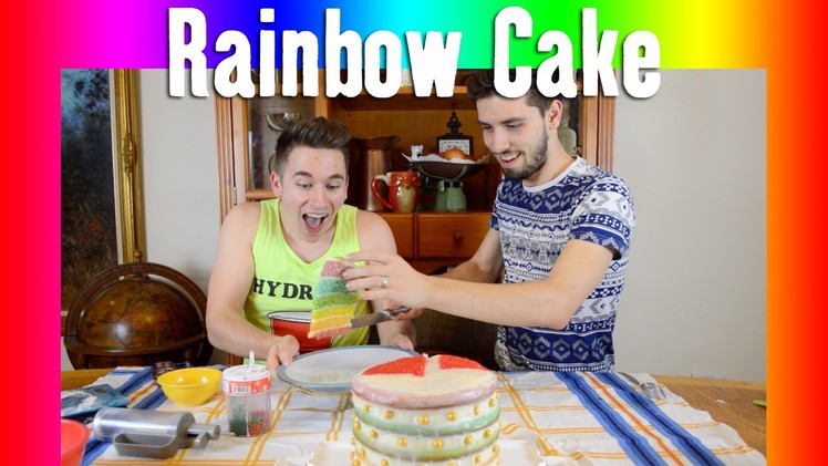 Rainbow Valentine's Day Cake