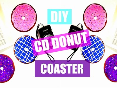 Super Easy & Affordable DIY CD Donut Coaster Room Decor - Recycle an old CD
