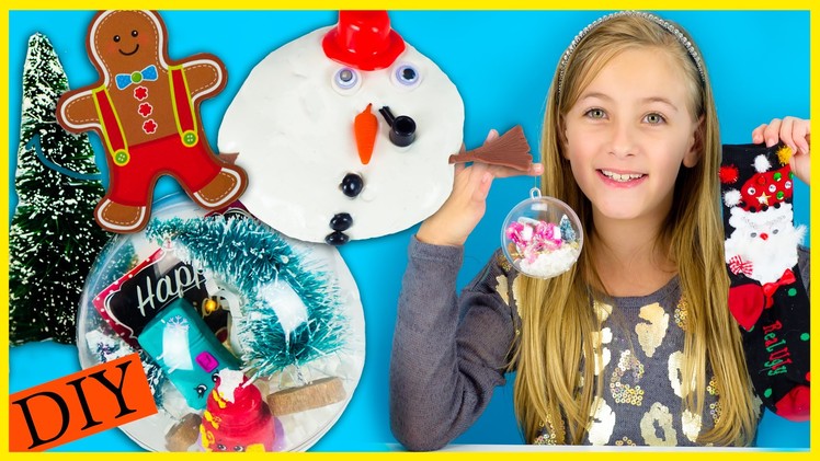 WINTER DIY CRAFTS HAUL: REALLY UGLY SOCKS, ORNAMENTS, SNOW, SHOPKINS MLP ACTIVITIES FOR KIDS PLP TV