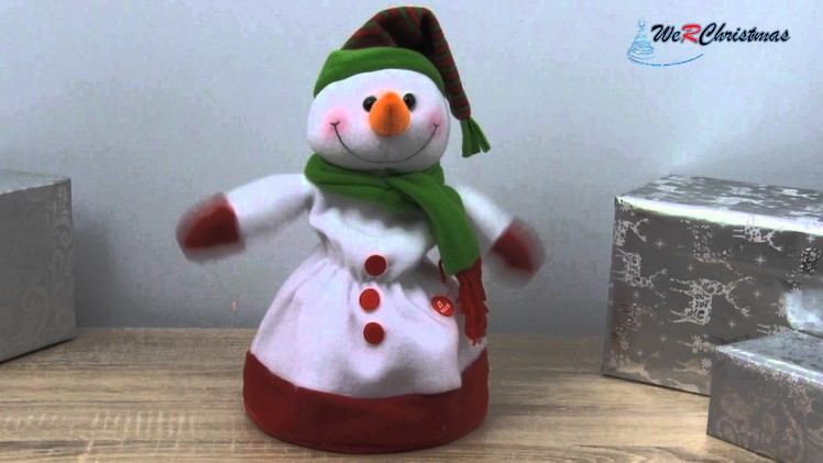 30 cm Novelty Dancing Waving and Singing Christmas Snowman Hat, Multi-Colour B012WBK6EY